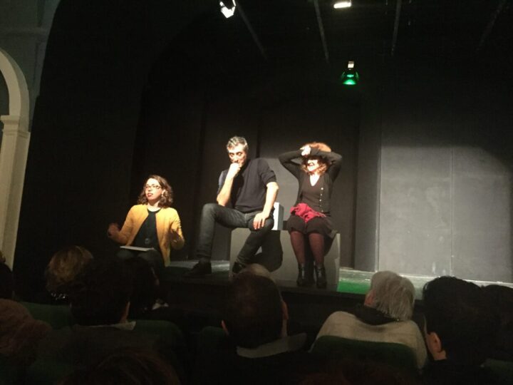 Alessia Pagliaro, Massimo e Gea Martire durante la discussione dopo-teatro