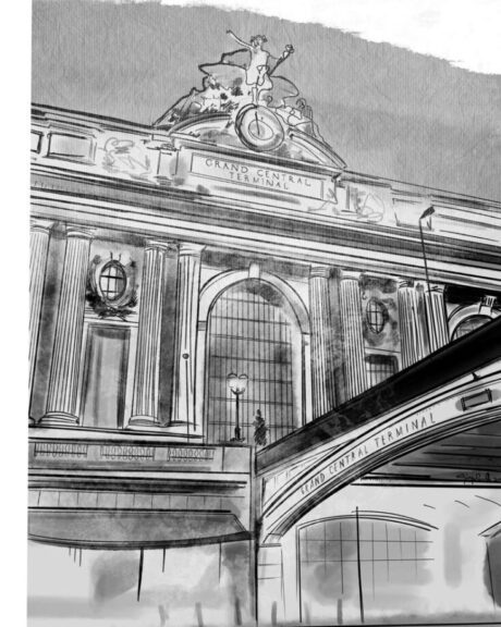 Grand Central Terminal illustrazione di Giuseppe Cuccurullo