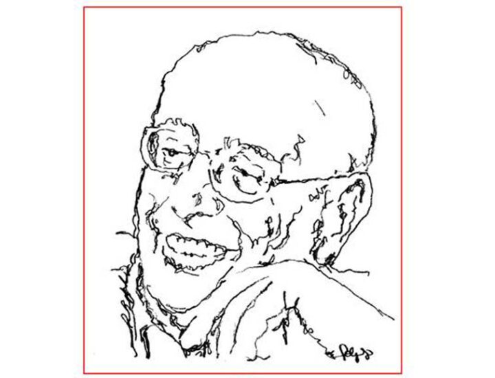 Santanelli disegno.jp tratto da La sorte dell'ironia Feltrinelli