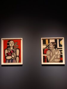 Leger _ Donna con mazzo di fiori e Meccanico