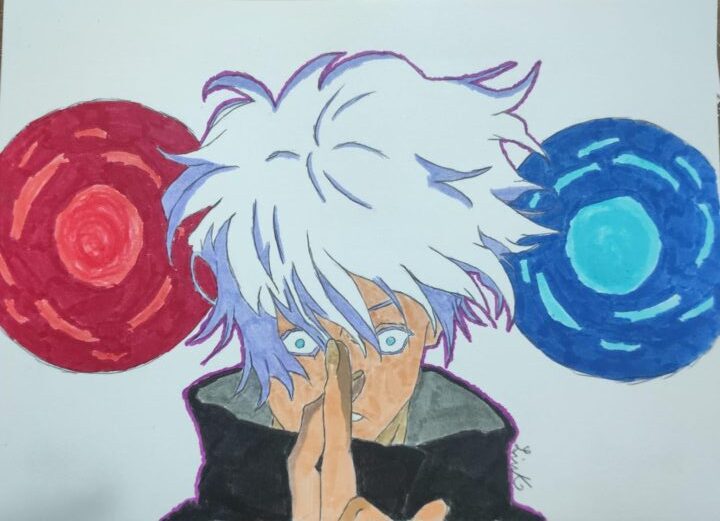 Jujutsu Kaisen: Satoru Gojo, un dio umano disegno di Luca Enzo Esente 