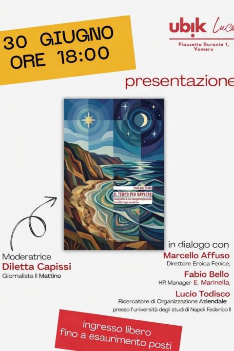 Gestione del tempo: un libro di Pierluigi Fusco 1 locandina presentazione libro scaled