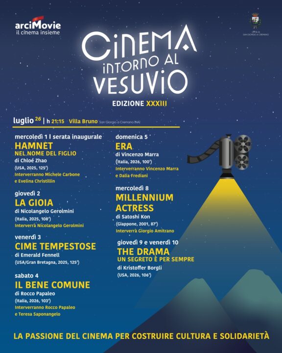 Milvia Marigliano illumina Cinema intorno al Vesuvio 2026 1 Cinema intorno al Vesuvio_Arci Movie a San Giorgio a Cremano